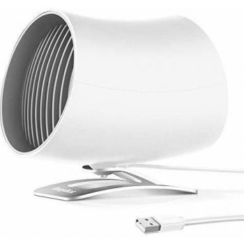 EasyAcc Ventilador Personal Portátil USB Mini Ventilador de Escritorio Ventilador Silencioso de Dos Cuchillas con Control Táctil Ventilador Ajustable para Hogar, Oficina - Negro