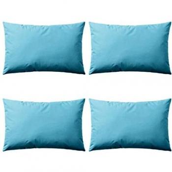 vidaXL 4X Cojines para Exteriores 60x40cm Azul Claro para Casa y Jardin Hogar