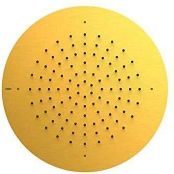 Rociador de Ducha Empotrado de Techo Anticalcáreo Ø 380 mm en Acero Inoxidable Color Oro Mate 24k