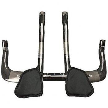 toseek 3 K completo Carbon - Tiempo de triatlón conducción TT Bike manillar + resto Bar de Juego Brillante para carreras, negro, 420 mm