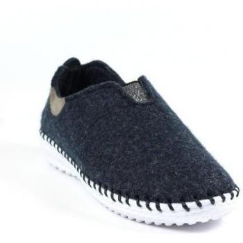 Lunar Colette Women's Grey Leather Slippers