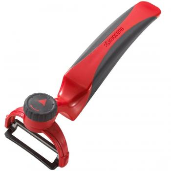 KITCHEN CRAFT Pelador ergonómico, Color Negro y Rojo