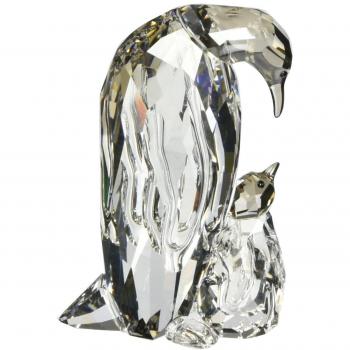Swarovski pingüino madre con bebé figuras