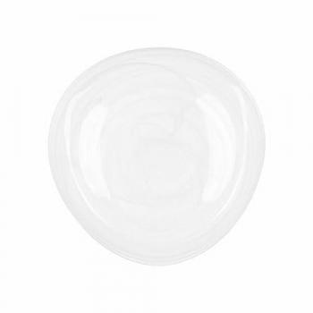 Plato Llano Quid Boreal Blanco de Vidrio Ø 30 cm (Pack de 6 Unidades)