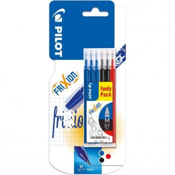 Pack de 6 Recambios Frixion Ball&Clicker - Azul, Negro y Rojo