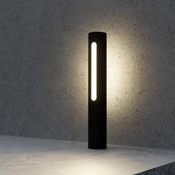 Lámpara LED de exterior 'Tomas' en gris oscuro, moderna, de aluminio y policarbonato, 1 llama