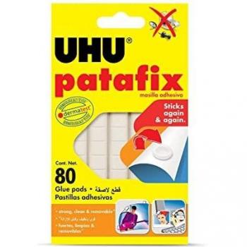 UHU 39125 - Pack de 80 masillas adhesivas, color blanco