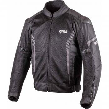 GMS Chaqueta de Moto Samu Mesh Negro - Chaqueta textil de motocicleta, color negro, talla XL