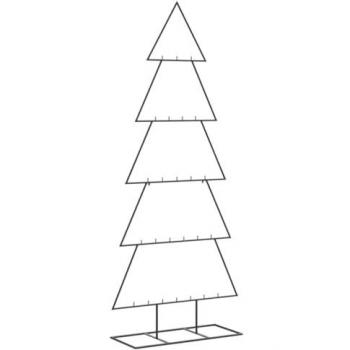 Árbol de Navidad Metálico Negro 150 cm para Decoración