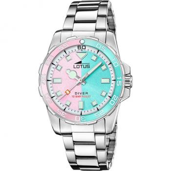 Reloj Lotus Trendy 18936/1 Mujer con Correa de Acero Inoxidable y Detalles en Rosa