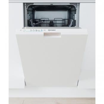 Lavavajillas integrable Indesit IN2IE10CS80, 10 cubiertos, 5 programas, inicio diferido, blanco, 45 cm, clase E
