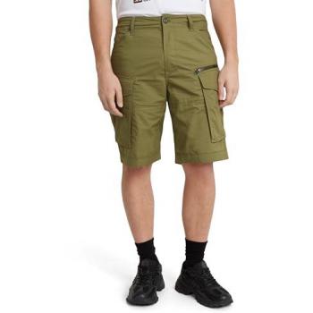 Pantalones Cortos Cargo Rovic Zip Relajados para Hombre en Color Verde Oliva 34