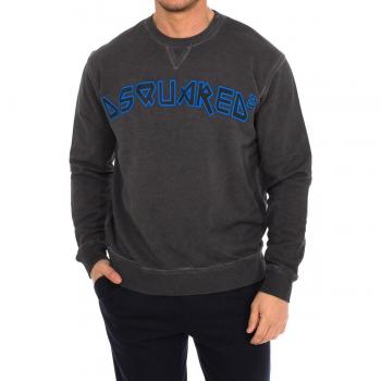 Sudadera de hombre Dsquared2 de manga larga con cuello redondo en gris, talla XL