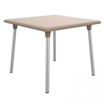 Mesa Cuadrada Resol New Flash 90x90 Arena - Ideal para jardín, terraza, balcón, salón, cocina y comedor; diseño ligero y multiusos; capacidad para 2-4 personas