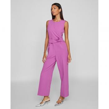 Mono Vila Gery violeta de tela manga sisa para mujer