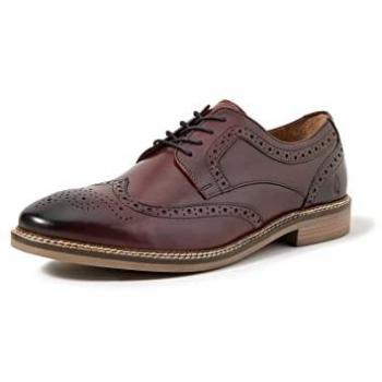 Hush Puppies Bryson Bordo Leather Oxford Lace-Up Shoes - Size UK 8