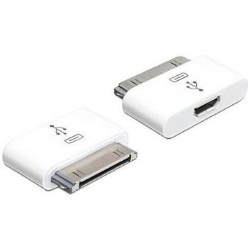 DeLOCK 65357 - Adaptador USB Micro-B para iPhone/iPad, Blanco