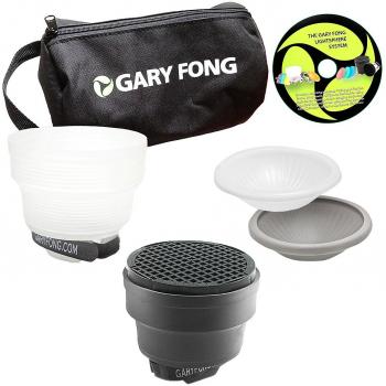 Gary Fong Portrait Lighting Kit - Difusor para Flash, Blanco y Negro