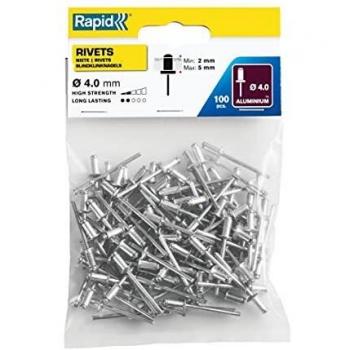 Remaches Estándar de Aluminio Rapid Ø 4 x 8 mm - Paquete de 100 unidades