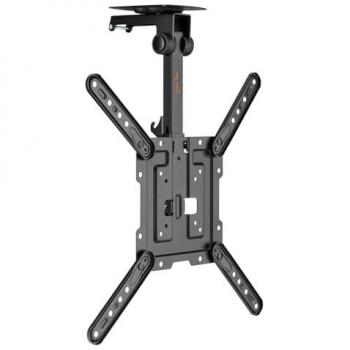 Soporte de techo plegable para TV de 23'' a 55'' (58-140 cm), capacidad 20 kg, color negro