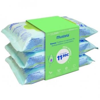 Mustela Toallitas Limpiadoras con Aguacate Bio Pack de 3 x 60 Unidades
