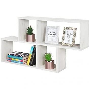 Estanteria Pared 100 x 53 x 20 cm Estante Flotante Roble Claro – RICOO Libreria almacenaje WM051-EP