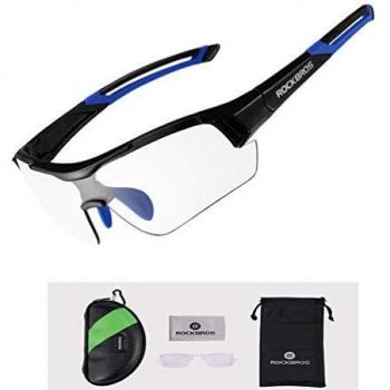 ROCKBROS Gafas de Sol Fotocromáticas Lentes Transparentes con Protección UV400 Ultraligero para Ciclismo Running Deportes al Aire Libre para Hombre y Mujer