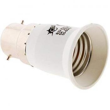 Adaptador de Casquillo Macho B22 a Hembra E27 - Transformador Blanco Zenitech