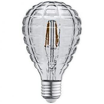 Trio Leuchten Bombilla de filamento de Cristal LED E27, 4 W, Color Ahumado