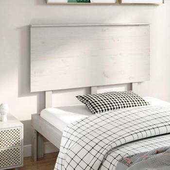 Cabecero de cama de madera maciza de pino blanco 124x6x82,5 cm