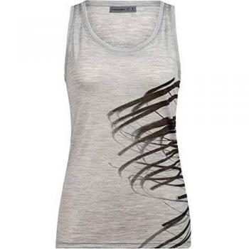 Icebreaker Tech Lite Tank Birds In Flight Tank Top Mujeres Blizzard Heather 2020 Camiseta sin mangas, color gris jaspeado, tamaño medium