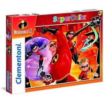 Puzzle Clementoni Incredibles 2 Supercolor 104 piezas para unisex a partir de 6 años