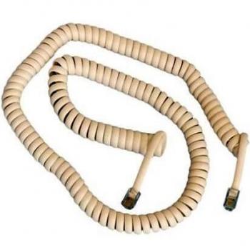 Evila - Cable rizado telefono 4p4c-4p4c 2.10m