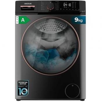 Lavadora Cecotec Bolero DressCode 9610 Inverter Steel A, 9 kg, 1400 RPM, Bajo Consumo, Función Vapor, Motor Inverter Plus, 2000W, 15 Programas