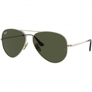Ray-Ban RB8089 Aviator Titanium Sunglasses, Color 926531, Unisex, Gold Frame, Size 58