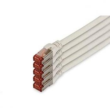 DIGITUS Professional Cat 6 S-FTP Patch Cable/Cable de Red, LSZH, Cobre, AWG 27/7 Blanco Weiß 10 m