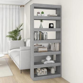 Sonoma Librería/Partición Gris 80x30x198 cm en Aglomerado