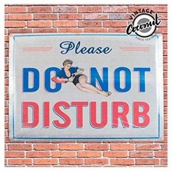 Cartel de Chapa Do Not Disturb Vintage Coconut