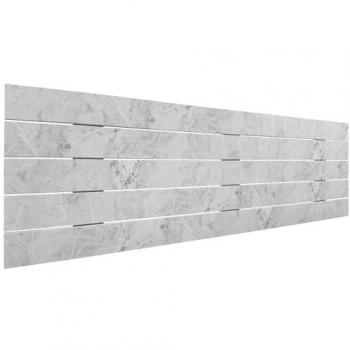 Cabecero Tapizado de Polipiel Premium Intercambiable Acolchado Lujo (Gris Claro, 135cm) y Cabecero de Madera Reciclada Estilo Palet Horizontal (150cm, Acabado
