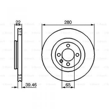 Disco de freno ventilado BOSCH 0 986 478 508 para Volkswagen y SEAT, diámetro 280mm, grosor 22mm