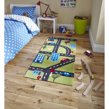 Think Rugs Alfombra, Verde, W70cm x L140cm