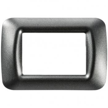 Placa de 3 Módulos Gewiss System Ardesia Metalizada