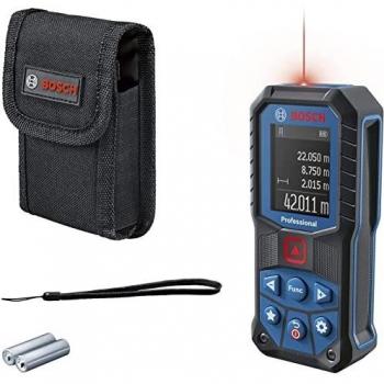 Bosch Professional Medidor Láser de Distancias GLM 50-22, Alcance hasta 50m, Precisión ±1.5mm, Protección IP65, Incluye 2 Pilas AA, Cor