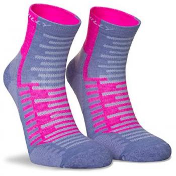 Calcetines Cortos Unisex Hilly Active Ankle - Mínima Amortiguación - Lila/Rosa - Talla S