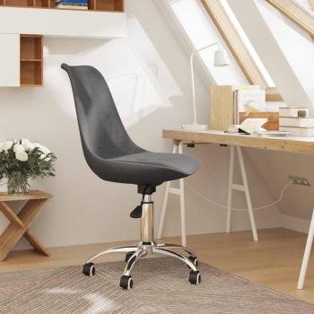 Silla de Oficina Ergonómica con Altura Regulable y Ruedas en Color Gris Oscuro