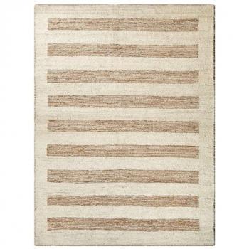 Alfombra Beige de Algodón y Yute 300 x 400 cm Hecha a Mano para Sala de Estar