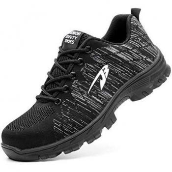 Smarten Zapatos de Seguridad Mujer Antideslizante Zapatillas de Seguridad Hombre Transpirable y Cómodas Calzado de Protección Jbblack 39 EU