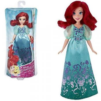 Muñeca de Moda Ariel Princesa Disney 29 cm con Brillo Real y Vestido Verde y Rojo
