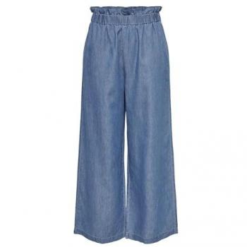 Jeans Anchos de Cintura Alta Only Bea Caly Life Azul Medio XS