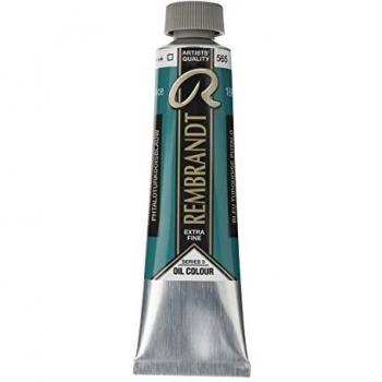Talens Rembrandt - Excelentes colores de pintura al óleo - 40 ml - 565 Azul turquesa ftalo